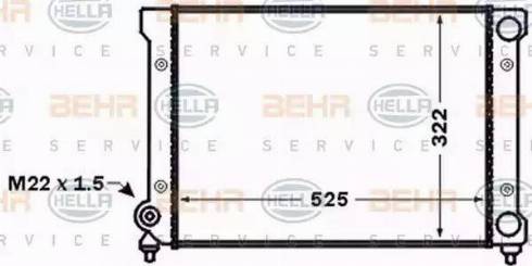 HELLA 8MK 376 773-721 - Радиатор, охлаждане на двигателя vvparts.bg