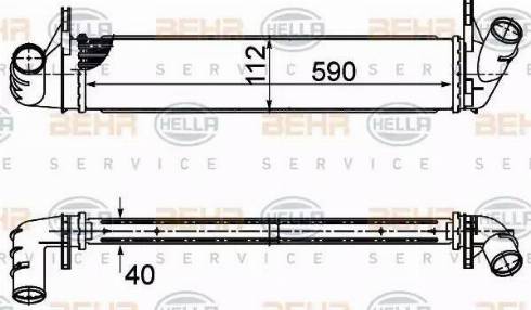 HELLA 8ML 376 988-134 - Интеркулер (охладител за въздуха на турбината) vvparts.bg