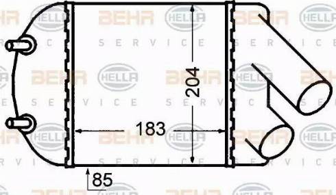 HELLA 8ML 376 776-501 - Интеркулер (охладител за въздуха на турбината) vvparts.bg