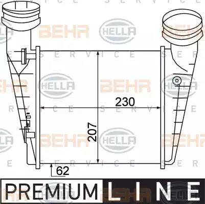 HELLA 8ML 376 776-631 - Интеркулер (охладител за въздуха на турбината) vvparts.bg