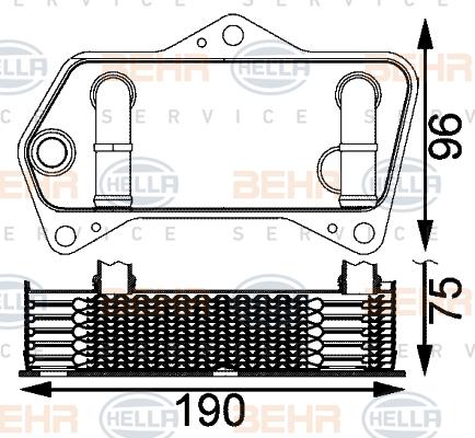 HELLA 8MO 376 797-181 - Маслен радиатор, автоматична трансмисия vvparts.bg