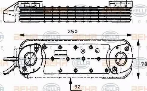 HELLA 8MO 376 725-121 - Маслен радиатор, двигателно масло vvparts.bg