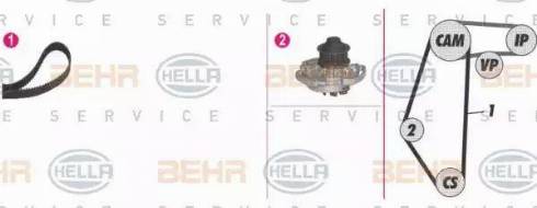 HELLA 8MP 376 804-891 - Водна помпа+ к-кт ангренажен ремък vvparts.bg