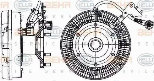 HELLA 8MV 376 906-661 - Съединител, вентилатор на радиатора vvparts.bg