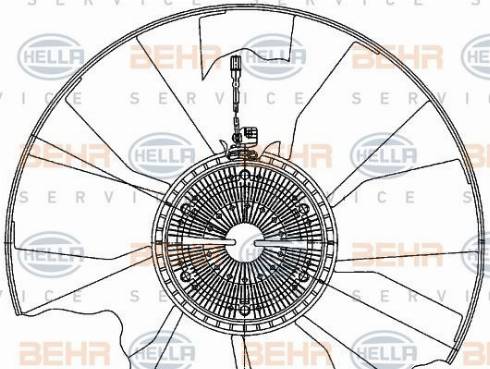 HELLA 8MV 376 906-721 - Вентилатор, охлаждане на двигателя vvparts.bg