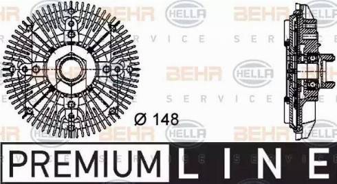 HELLA 8MV 376 732-411 - Съединител, вентилатор на радиатора vvparts.bg