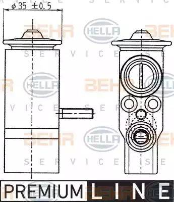 HELLA 8UW 351 239-021 - Разширителен клапан, климатизация vvparts.bg