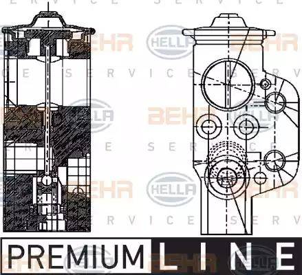 HELLA 8UW 351 234-161 - Разширителен клапан, климатизация vvparts.bg