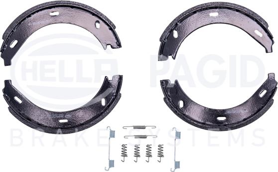 HELLA PAGID 8DA 355 050-401 - Комплект спирачна челюст, ръчна спирачка vvparts.bg