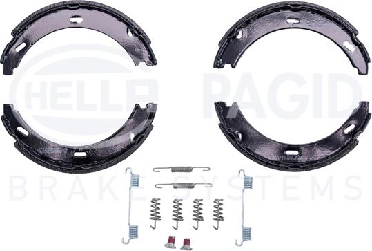 HELLA PAGID 8DA 355 050-431 - Комплект спирачна челюст, ръчна спирачка vvparts.bg