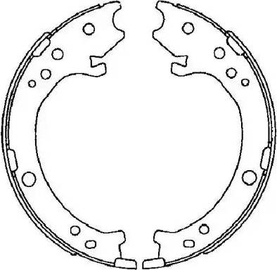 HELLA PAGID 8DA 355 050-841 - Комплект спирачна челюст, ръчна спирачка vvparts.bg