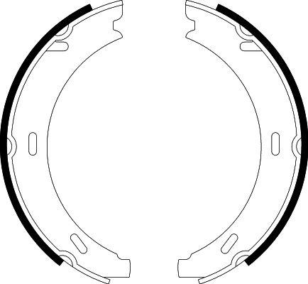 HELLA PAGID 8DA 355 050-301 - Комплект спирачна челюст, ръчна спирачка vvparts.bg