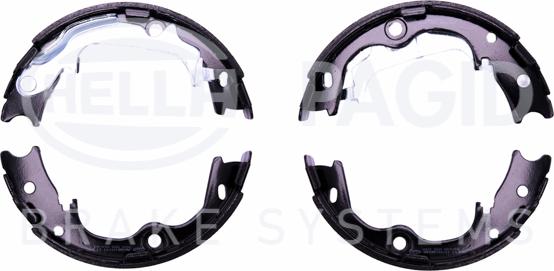 HELLA PAGID 8DA 355 051-091 - Комплект спирачна челюст, ръчна спирачка vvparts.bg