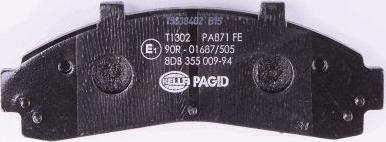 HELLA PAGID 8DB 355 009-941 - Комплект спирачно феродо, дискови спирачки vvparts.bg