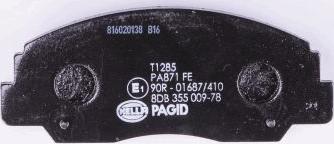 HELLA PAGID 8DB 355 009-781 - Комплект спирачно феродо, дискови спирачки vvparts.bg