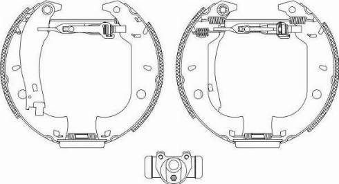 HELLA PAGID 8DB355004421 - Комплект спирачна челюст vvparts.bg