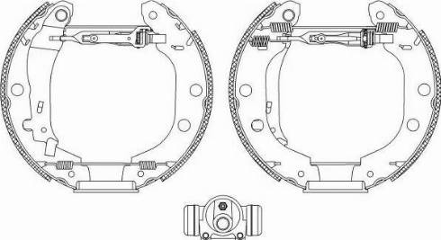 HELLA PAGID 8DB 355 004-601 - Комплект спирачна челюст vvparts.bg