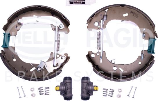 HELLA PAGID 8DB 355 004-681 - Комплект спирачна челюст vvparts.bg