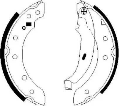 HELLA PAGID 8DB 355 003-401 - Комплект спирачна челюст vvparts.bg