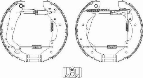 HELLA PAGID 8DB355004061 - Комплект спирачна челюст vvparts.bg