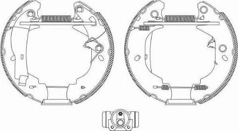 HELLA PAGID 8DB 355 004-111 - Комплект спирачна челюст vvparts.bg