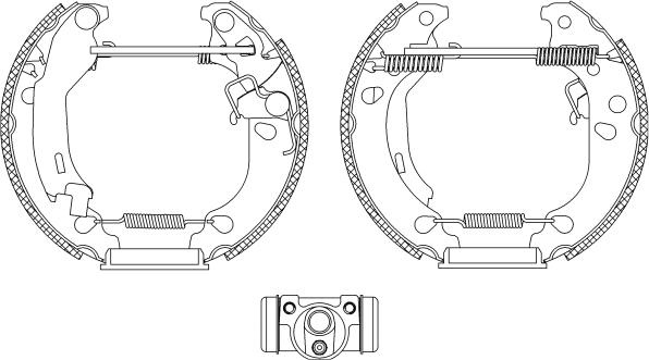 HELLA PAGID 8DB 355 004-891 - Комплект спирачна челюст vvparts.bg