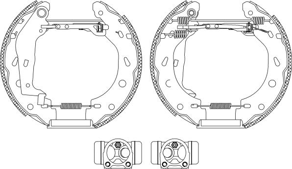 HELLA PAGID 8DB 355 004-801 - Комплект спирачна челюст vvparts.bg