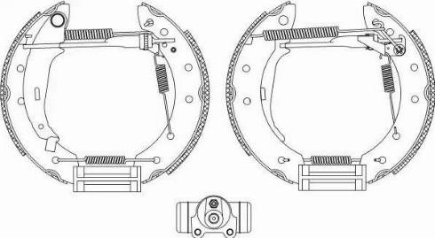 HELLA PAGID 8DB355004791 - Комплект спирачна челюст vvparts.bg