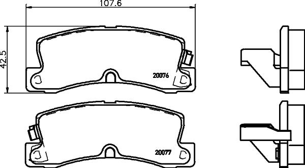 HELLA PAGID 8DB 355 005-691 - Комплект спирачно феродо, дискови спирачки vvparts.bg