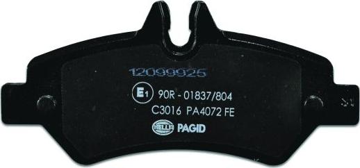 HELLA PAGID 8DB 355 005-351 - Комплект спирачно феродо, дискови спирачки vvparts.bg