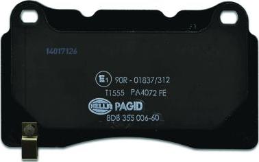 HELLA PAGID 8DB 355 006-601 - Комплект спирачно феродо, дискови спирачки vvparts.bg