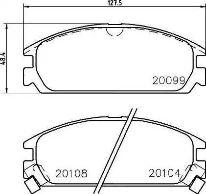 HELLA PAGID 8DB 355 006-261 - Комплект спирачно феродо, дискови спирачки vvparts.bg