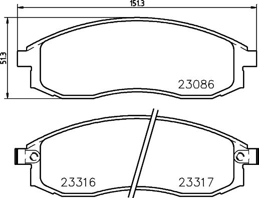 HELLA PAGID 8DB 355 006-731 - Комплект спирачно феродо, дискови спирачки vvparts.bg