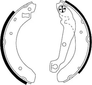 HELLA PAGID 8DB 355 000-041 - Комплект спирачна челюст vvparts.bg