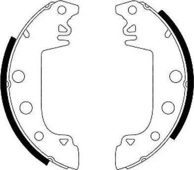 HELLA PAGID 8DB 355 000-031 - Комплект спирачна челюст vvparts.bg