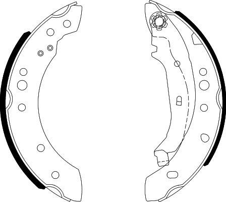 HELLA PAGID 8DB 355 000-371 - Комплект спирачна челюст vvparts.bg