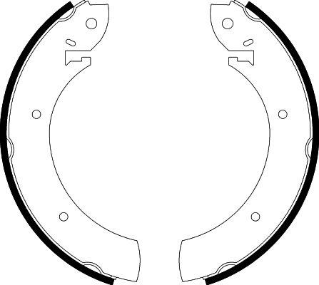 HELLA PAGID 8DB 355 001-391 - Комплект спирачна челюст vvparts.bg