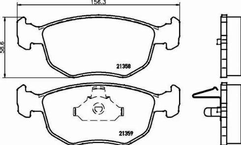 HELLA PAGID 8DB 355 008-191 - Комплект спирачно феродо, дискови спирачки vvparts.bg