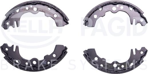 HELLA PAGID 8DB 355 003-081 - Комплект спирачна челюст vvparts.bg