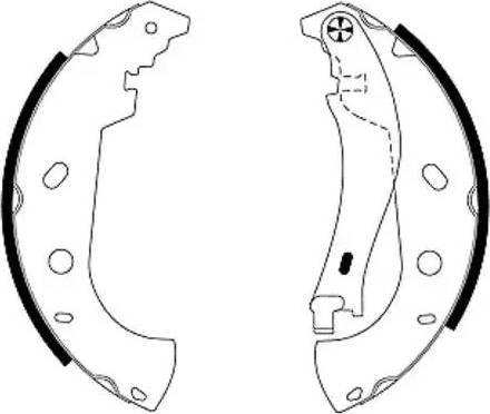 HELLA PAGID 8DB 355 003-301 - Комплект спирачна челюст vvparts.bg