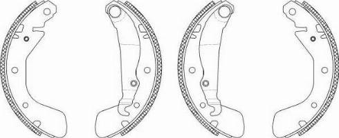 HELLA PAGID 8DB355003261 - Комплект спирачна челюст vvparts.bg