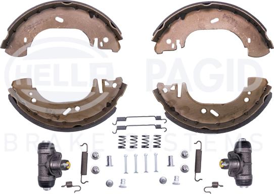 HELLA PAGID 8DB 355 003-201 - Комплект спирачна челюст vvparts.bg