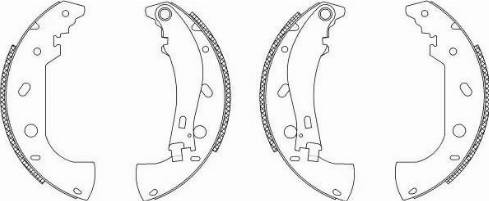 HELLA PAGID 8DB 355 003-211 - Комплект спирачна челюст vvparts.bg