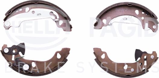 HELLA PAGID 8DB 355 002-621 - Комплект спирачна челюст vvparts.bg