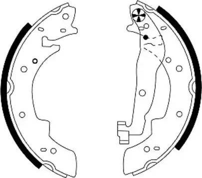 HELLA PAGID 8DB 355 002-021 - Комплект спирачна челюст vvparts.bg