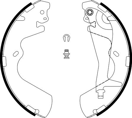 HELLA PAGID 8DB 355 002-291 - Комплект спирачна челюст vvparts.bg