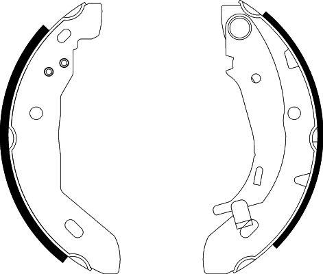 HELLA PAGID 8DB 355 002-251 - Комплект спирачна челюст vvparts.bg