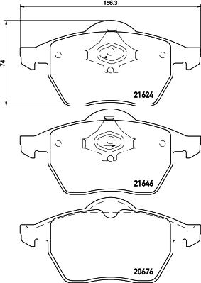 HELLA PAGID 8DB 355 007-881 - Комплект спирачно феродо, дискови спирачки vvparts.bg