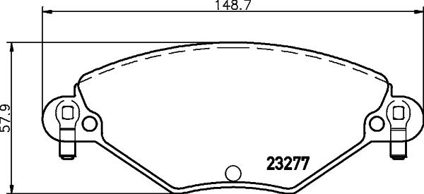 HELLA PAGID 8DB 355 019-411 - Комплект спирачно феродо, дискови спирачки vvparts.bg