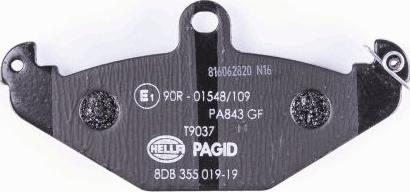 HELLA PAGID 8DB 355 019-191 - Комплект спирачно феродо, дискови спирачки vvparts.bg